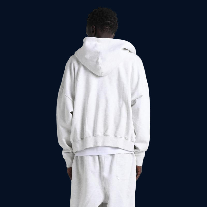 Cropped Double Zip Hoodie