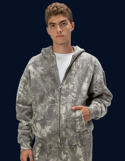 RSQ Mens Oversized Zip-Up Hoodie