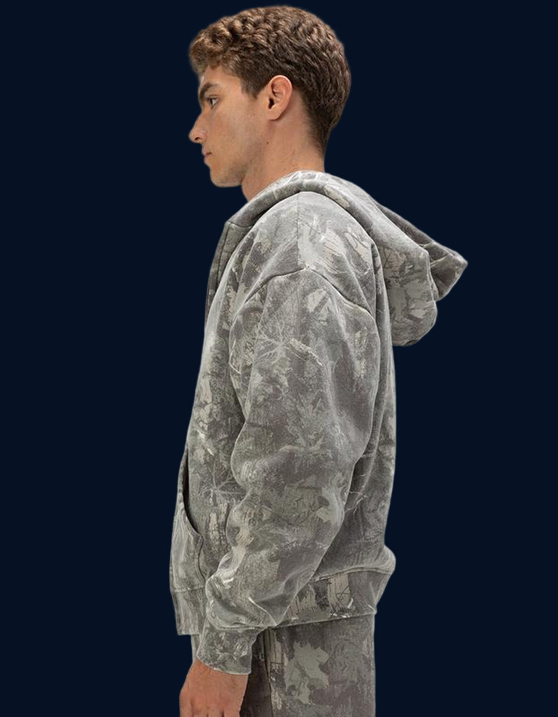 RSQ Mens Oversized Zip-Up Hoodie