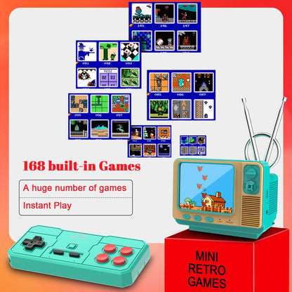 E-MODS GAMING Handheld Game Console Built In168 Video Game Mini TV for Kids Party Favors 3.0 Inch Screen Retro Game Console Support Two-Player Gamepad Birthday Gift for Children/Adult