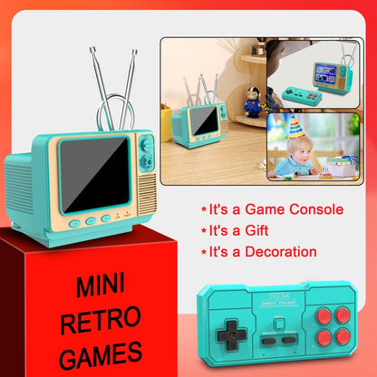 E-MODS GAMING Handheld Game Console Built In168 Video Game Mini TV for Kids Party Favors 3.0 Inch Screen Retro Game Console Support Two-Player Gamepad Birthday Gift for Children/Adult