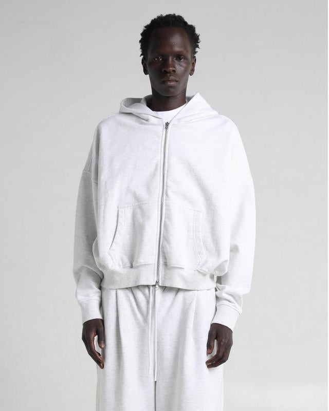 Cropped Double Zip Hoodie