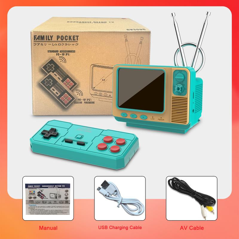 E-MODS GAMING Handheld Game Console Built In168 Video Game Mini TV for Kids Party Favors 3.0 Inch Screen Retro Game Console Support Two-Player Gamepad Birthday Gift for Children/Adult